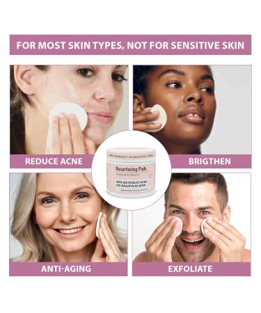 Glycolic Acid 20% & Salicylic Acid 2% Face Exfoliating Pads (50 Count)- Facial Peel Pads for Anti-Aging Cleansing Resurfacing Brightening Blemish Control Revealing Clear Glowing Youthful Skin - Buy Online on GoSupps.com