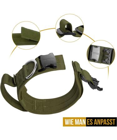 OneTigris Ranger Green Dog Collar with Metal Buckle | Durable Adjustable & Stylish for Dogs - International Shipping Available - Buy Online on GoSupps.com