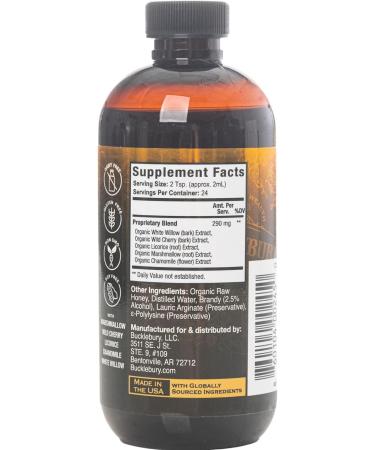 Bucklebury Soothing Herbal Syrup - Upper Respiratory Support Supplement - 8 fl oz - Buy Online on GoSupps.com