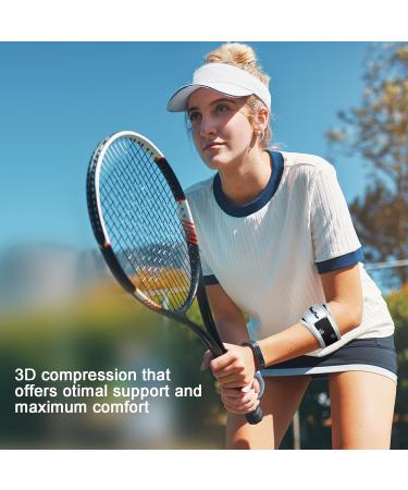 Seektop Tennis Elbow Brace - Relief for Tendonitis & Golfers Elbow Adjustable Support Strap for Men & Women 3D Air Cushion Design Ideal for Sports & Work Injuries - Buy Online on GoSupps.com
