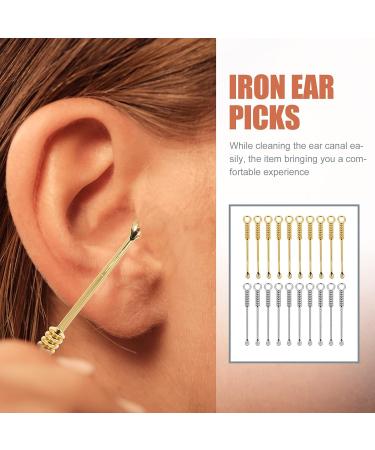 Cabilock Tiny Spoon 20pcs Ear Cleaning Kit - Safe Ear Wax Removal Tool - Keychain Pendant - Easy & Painless Ear Pick for Men, Women, Kids - Gold & Silver (Small Spoons) - Buy Online on GoSupps.com