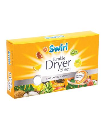 Tropical Tumble Dryer Sheets Pack Of 35 Fabric Conditioner Laundry Aid Anti Static Sheets