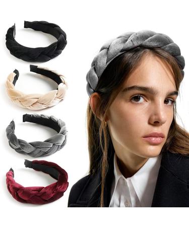 scicent Headbands for Girl's Hair Velvet Girls School Headband Fashion No Slip Head Band Hair Band hair Accessories for Women Girls Hair Accessories - Orange - Buy Online on GoSupps.com