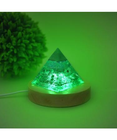 YAKAMOZ LED Lights Display Base Stand - 7 Colored Round Wooden Lighted Base for Laser Glass Resin Art - Buy Online on GoSupps.com
