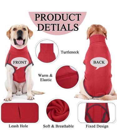 Shop Hjyokuso Dog Sweater - Warm Fleece Coats for Small to Large Dogs | Bright Red Winter Dog Jacket for Outdoor Comfort - Buy Online on GoSupps.com