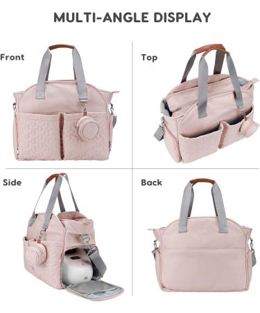 SONARIN Stylish Large Capacity Baby Nappy Changing Tote Bag - Waterproof Satchel Messenger Bag for Travel - Pink - Buy Online on GoSupps.com