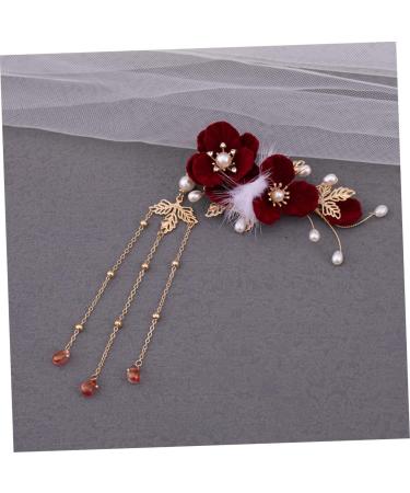 Beaupretty Plush Ball Hairpin antique ball clip barrettes for women clip for women ornaments for women flower headpiece for women Miss side clip classical Hanfu Hair Accessories - Buy Online on GoSupps.com