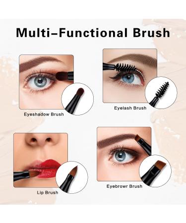 simarro 4 in 1 Makeup Brush Set Portable Travel Size Make Up Brushes Detachable Eyeshadow Brush Eyebrow Brush Screw Brush Lip Brush for Foundation Concealer and Powder Liquid (Black) - Buy Online on GoSupps.com