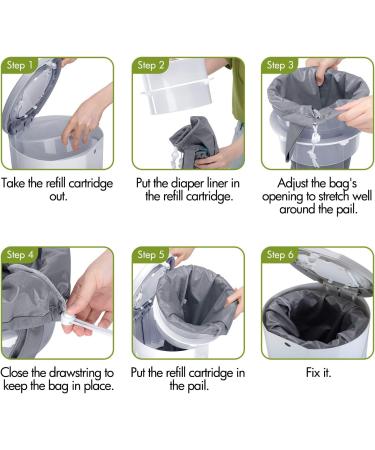 Teamoy 3pcs Nappy Bin Liner Set - Compatible with Dekor, Ubbi, and Tommee - Reusable Diaper Pail Wet Bag for Storage - Buy Online on GoSupps.com