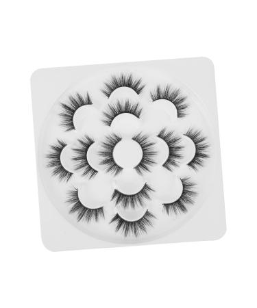 Beavorty False Thick Eyelashes 7 Pairs Fake Eyelashes Eyelashes Fake Lashes Thick Eyelashes Artificial Eyelashes Stage Eyelash Black Set 8d Imitation Artificial Eyelashes Wispy Eyelashes