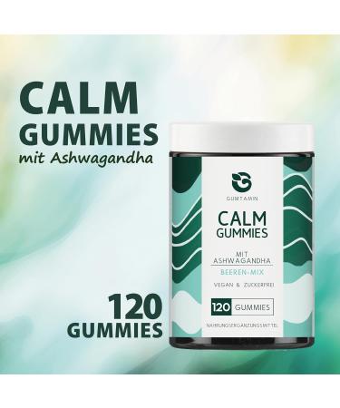 Gumamin Ashwagandha Gummies - Sugar-Free Vegan 120 Count | Natural Berry Flavor | Premium Calm Support - Buy Online on GoSupps.com