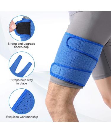 Doact Thigh Brace Support - Adjustable Compression Sleeve for Hamstring, Quad, and Groin Pain Relief - Buy Online on GoSupps.com