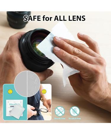 200 Count Lens Wipes | Pre-Moistened Eyeglass Cleaner | Scratch-Free Streak-Free Optics Wipes for Sunglasses & Cameras - Buy Online on GoSupps.com