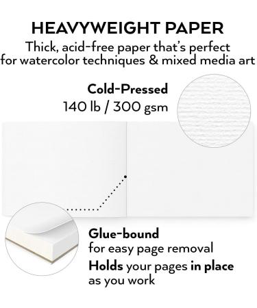 Arteza 9x12 Watercolor Pad - 32 Sheets, Cold Pressed, 140lb/300gsm, Acid-Free Paper for Wet, Dry & Mixed Media - Art Supplies - Buy Online on GoSupps.com