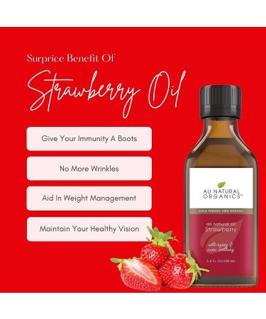 Strawberry Seed Oil - 100% Natural Cold Pressed Carrier Oil for Skin, Hair, Face, Lip, and Nails Care - Aromatherapy & Massage Oil - Essential Oil for Yoga, Sleep, Diffuser - 3.4 Oz - Buy Online on GoSupps.com