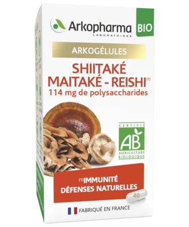 Arkopharma Arkocaps Shiitake Maitake-Reishi Organic 40 Capsules