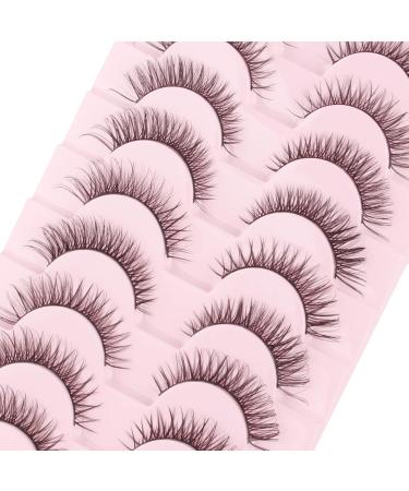Parrarri Cat Eye Russian False Eyelashes - 10 Pairs of Curly Mink Strip Lashes | Reusable & Wispy Design - Buy Online on GoSupps.com