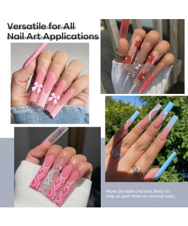 Modelones Square Nail Tips - 504 Pcs XXL Extra Long Straight Acrylic Fake Nails Half Cover Clear Gel 12 Sizes Perfect for Nail Art - Buy Online on GoSupps.com