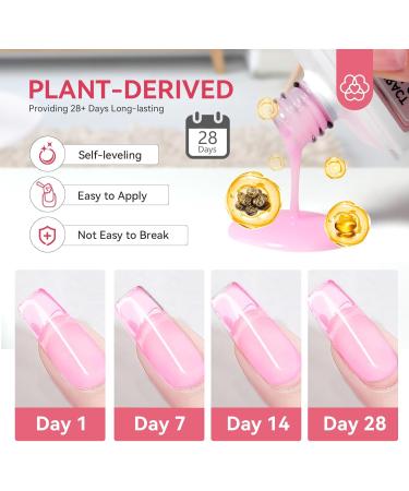 Saviland Builder Nail Gel - Pink 15ml Builder Nail Gel In A Bottle Hard Gel Nail Strengthener Gel Nail Hardener with Castor Oil & Vitamin E Extra Strong and Growth for Nail Extension Repair Nail Art A3 - Buy Online on GoSupps.com