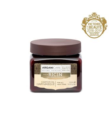 Arganicare Ricin Castor Oil Hair Mask with Argan Oil - 500ml | Nourishing Hair Treatment for All Hair Types - International Shipping Available - Buy Online on GoSupps.com