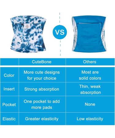 Cutebone Male Washable Dog Diapers - 3 Reusable High-Suction Abdomen Wraps with Flexible Velcro | Tie-Dye Series L (43-53.5cm) - International Shipping Available - Buy Online on GoSupps.com