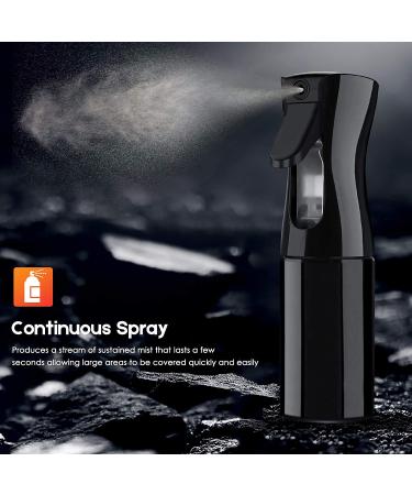 2 Pack 6.8oz Hair Spray Bottles - Continuous Fine Mist Sprayer for Salon, Hairstyling, Cleaning, Plants & Skin Care - Refillable Empty Bottles - Black + White - Buy Online on GoSupps.com