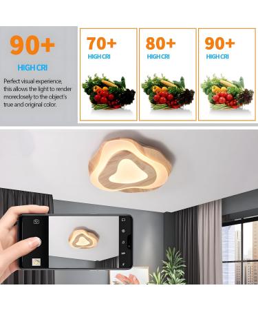 Wayluoung Dimmable LED Cloud Lamp | Modern 40cm Wood & Acrylic | 36W 3300LM | 3000K-6000K Remote Control | Perfect for Living Room Children's Room Kitchen & Home Office - Buy Online on GoSupps.com