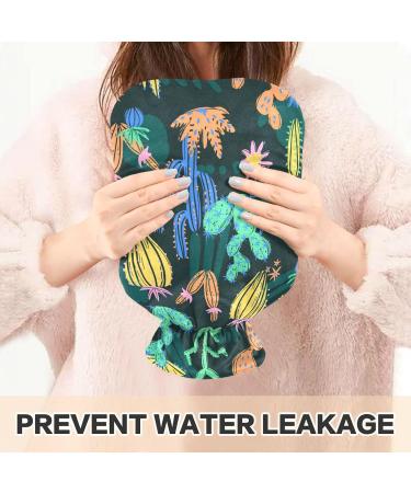 NAANLE 1L Hand-Drawn Cactus Hot Water Bottle - Pain Relief for Menstrual Cramps & Heat Therapy - Buy Online on GoSupps.com