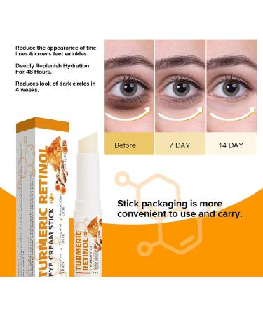 Hengxuan Lumibalm for under the eye bags Lumistick Eye Serum Turmeric Retinol Eye Cream Stick Turmeric eye cream for bags and eye bags reduces fine lines 1 piece - Buy Online on GoSupps.com
