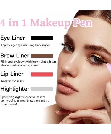  JPSDOWS 4 in 1 Eyebrow Pencil Versatile Makeup Sweat Pen Makeup Pencil Makeup Pencil for Eye Eyebrow Lips and Highlighted Face Jpsdows - Buy Online on GoSupps.com