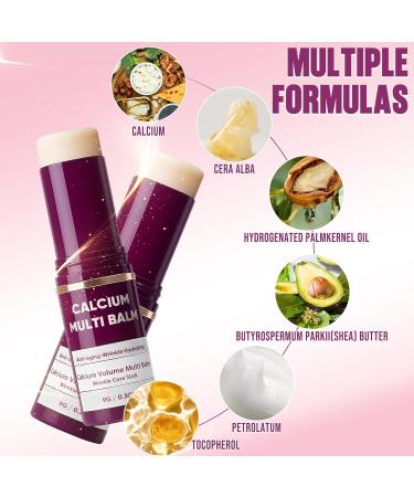 Chfukew 2PCS Cemenrete Calcium Volume Multi Balm Stick Anti-aging Hydrating Sagging Wrinkles Korean Collagen Moisturing Stick for Eyes Neck Face - Buy Online on GoSupps.com