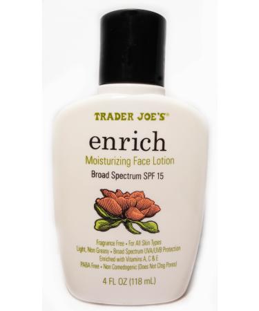 Trader Joe's Enrich Moisturizing Face Lotion Broad Spectrum SPF 15
