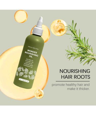 QPJUVC Hair Growth Oil 100 pure coldpressed serum with rosemary and coconut oil scalp treatment for thicker stronger hair nourishing essence for dry damaged hair 3 - Buy Online on GoSupps.com
