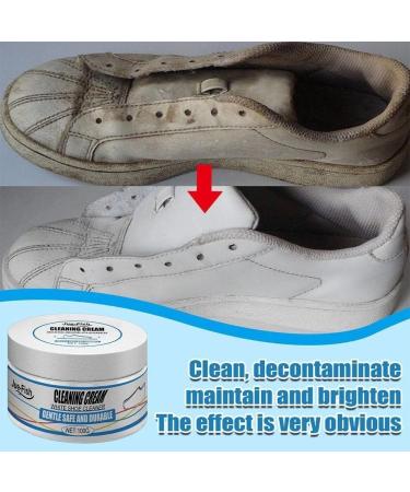 New 100g White Shoe Cleaning Cream Multi-functional Sports Maintenance Brightening And Shoes Cleaning Yellowing F2K9 Whiten - Buy Online on GoSupps.com