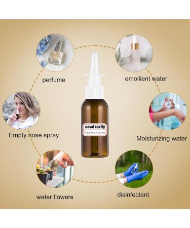 JORTMRD 6-Pack 30ml Empty Glass Nasal Spray Bottles - Refillable Fine Mist Sprayers with Funnel & Blank Labels for Perfume & Salt Water - Buy Online on GoSupps.com