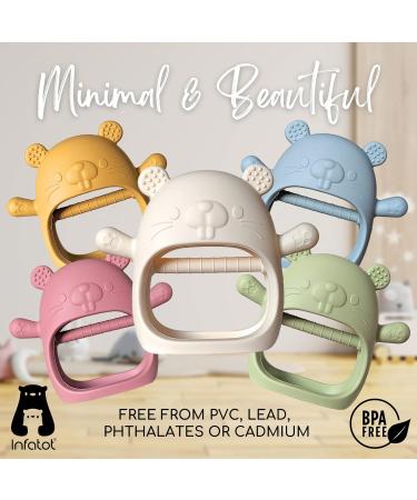 Infatot Silicone Chipmunk Teething Mitten for Babies - CM Mango | Baby Teether Glove to Prevent Finger Sucking - Buy Online on GoSupps.com
