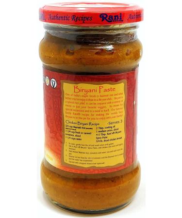 Rani Biryani Masala Curry Paste (Cooking Spice Paste for Indian Rice Dishes  Pullao/Pilau) 10.5oz (300g) Glass Jar  All Natural | Vegan | No Colors | Gluten Free | NON-GMO | Indian Origin SPICE PASTE 10.5 Ounce (Pack of 1) - Buy Online on GoSupps.com
