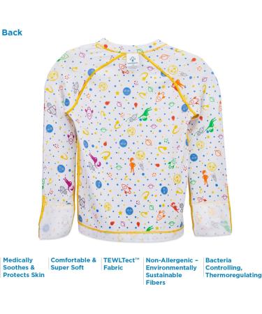 Children's Itch Relief Eczema Shirt with No Scratch Mitts for Moderate to Severe Treatment - Wet Wraps Clothing for Kids (Size 10) - Buy Online on GoSupps.com