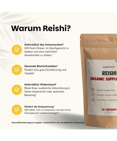 Cupplement Reishi Capsules 500 mg Biologisch 60 Capsules Mushroom Immuun Capsule Singlepack - Buy Online on GoSupps.com