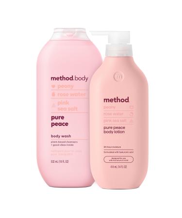 Method Body Wash (18oz) and Lotion (14oz) Gift Set Pure Peace