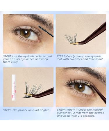 MAEXUS 120 Clusters DIY Eyelash Extensions | C Curl Individual Wispy Lashes | 0.07C 8mm-16mm MIX - Buy Online on GoSupps.com