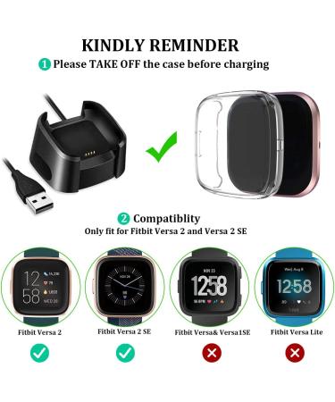 Clear Ultra Thin Fitbit Versa 2 Screen Protector Case 3 Pack - Full Protective Cover for Versa 2 Smartwatch Bands - Scratch Resistant & Shock Absorbing - Maledan Compatible - Buy Online on GoSupps.com