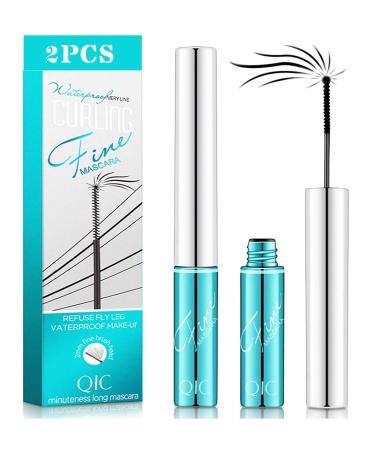 2 pieces Ultra Fine Black Mascara Skinny Mascara catches tiny eyelashes no clumping long -lasting voluminous eyelashes (2.5mm diameter) - Buy Online on GoSupps.com