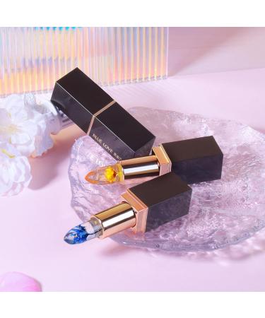 BLUE LOVE 2PCS Color Changing Flower Lipstick - Hydrating Jelly Lip Balm with Flower Long-Lasting Moisturizer & Nourishing Lip Gloss (Gold&Pink) Gold&Pink 1.19 Ounce (Pack of 1) - Buy Online on GoSupps.com