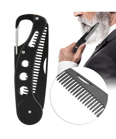 Premium Stainless Steel Foldable Beard Comb for Men | Dekaim Mustache Styling Comb - Buy Online on GoSupps.com