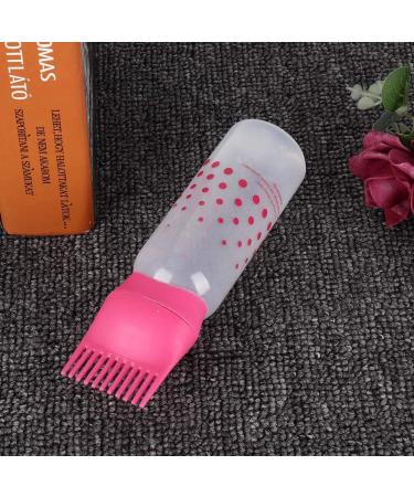 Hair Tard Bottle with Comb Applicator - 170ml Shampoo Squeeze Bottle for Salons & Barbershops (Rose Red) - Buy Online on GoSupps.com