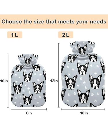 Naanle Bulldog 1L Heat Bottle for Pain Relief | Transparent Warm Water Bottle for Bed Hands & Feet - Buy Online on GoSupps.com