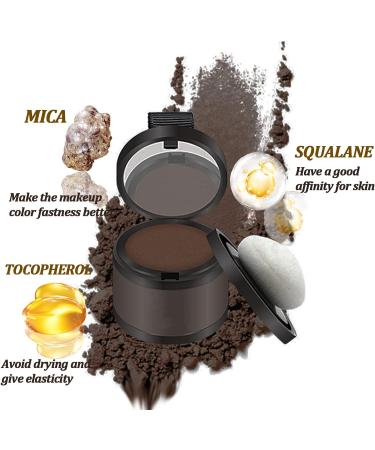 Instant Hairline Powder - Dark Brown Root Touch Up, Sweatproof & Windproof - Long Lasting Root Cover Up Concealer with Mirror and Puff - Portable Natural Solution - Buy Online on GoSupps.com
