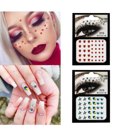 Face Jewels Stickers Gems Rhinestones | Body Glitter Festival Rave & Party Accessories - 12 Sheets - Buy Online on GoSupps.com