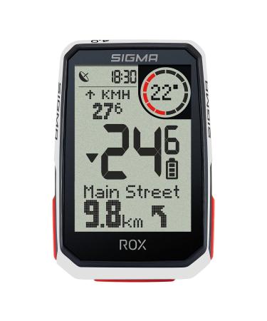 Sigma Sport Rox 4.0 White |Bicycle computer wirelessly GPS & navigation including GPS bracket |Outdoor GPS navigation with height measurement Color: white - Buy Online on GoSupps.com
